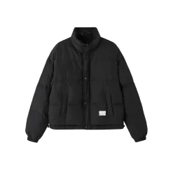 SomeSowe Lace Patchwork Reversible Down Jacket Black