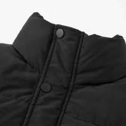 SomeSowe Lace Patchwork Reversible Down Jacket Black