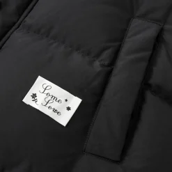 SomeSowe Lace Patchwork Reversible Down Jacket Black