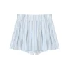SomeSowe Lace Striped Pleated Skirt Shorts
