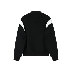 SomeSowe Leather Patchwork Woolen Jacket Black