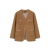 SomeSowe Logo Embroidery Washed Jacket Khaki