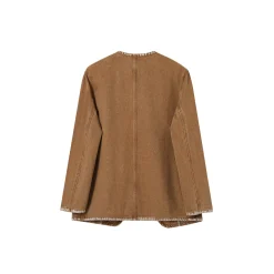 SomeSowe Logo Embroidery Washed Jacket Khaki