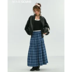 SomeSowe Oil Wax Leather Casual Jacket Black