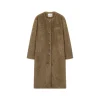 SomeSowe Oversized Chamois Leather Fur Coat Khaki