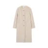 SomeSowe Oversized Chamois Leather Fur Coat White