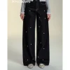 SomeSowe Pearl Wide-Leg Denim Pants Black