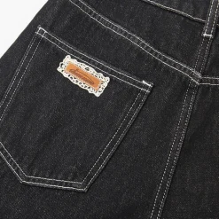 SomeSowe Pearl Wide-Leg Denim Pants Black