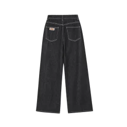 SomeSowe Pearl Wide-Leg Denim Pants Black