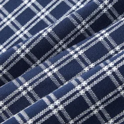 SomeSowe Plaid Drawstring Wide-Leg Pants Blue