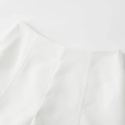 SomeSowe Split Patchwork Layered Bud Shorts White