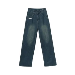 SomeSowe Vintage Draped Distressed Washed Thicken Jeans
