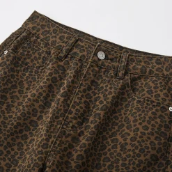 SomeSowe Vintage Leopard Straight Leg Jeans