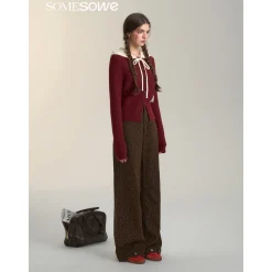 SomeSowe Vintage Leopard Straight Leg Jeans