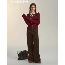 SomeSowe Vintage Leopard Straight Leg Jeans