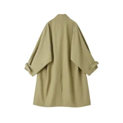 SomeSowe Vintage Patchwork Casual Silhouette Coat Khaki