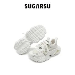 SugarSu Butterfly Bubble Sole Clunky Sneaker White