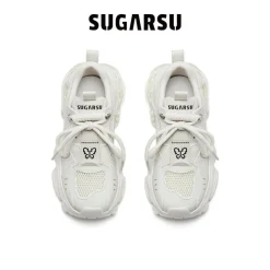 SugarSu Butterfly Bubble Sole Clunky Sneaker White