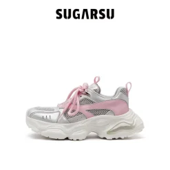 SugarSu Butterfly Bubble Sole Clunky Sneaker Sliver