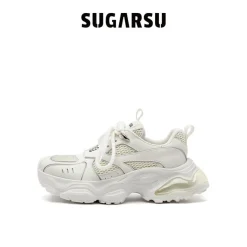 SugarSu Butterfly Bubble Sole Clunky Sneaker White