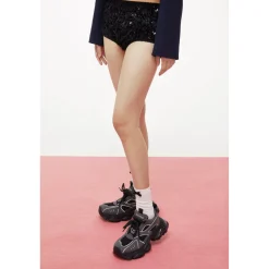 SugarSu Butterfly Bubble Sole Clunky Sneaker Dark Grey