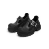 SugarSu Butterfly Buckle Rubber Sole Mary Jane Black