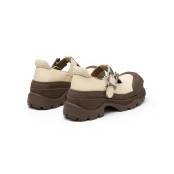 SugarSu Butterfly Buckle Rubber Sole Mary Jane Brown
