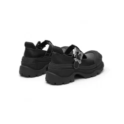 SugarSu Butterfly Buckle Rubber Sole Mary Jane Black