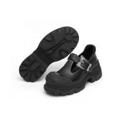 SugarSu Butterfly Buckle Rubber Sole Mary Jane Black