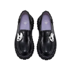 SugarSu Metal Buckle Loafer Black