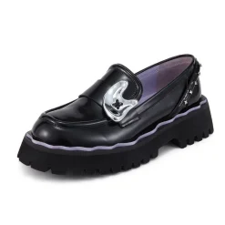 SugarSu Metal Buckle Loafer Black