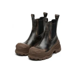 SugarSu Rubber Sole Chelsea Boots Brown