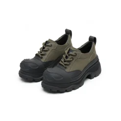 SugarSu Rubber Sole Heel Mary Jane Olive Green