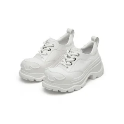 SugarSu Rubber Sole Heel Mary Jane White