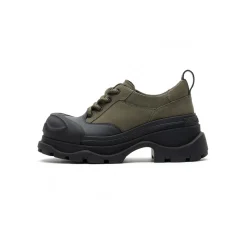SugarSu Rubber Sole Heel Mary Jane Olive Green