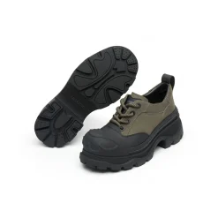 SugarSu Rubber Sole Heel Mary Jane Olive Green