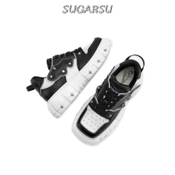 SugarSu Square Toe Stud Sneaker Black