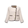 Three Quarters Asymmetry Wool Coat White