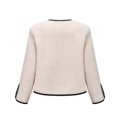 Three Quarters Asymmetry Wool Coat White