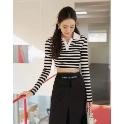 Three Quarters Band Turn Over Fish Tail Skirt Black