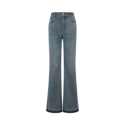 Three Quarters Destroy Edge Flare Jeans