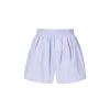 Three Quarters Logo Embroidery Shorts Purple
