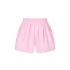 Three Quarters Logo Embroidery Shorts Pink