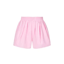 Three Quarters Logo Embroidery Shorts Pink