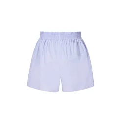 Three Quarters Logo Embroidery Shorts Purple