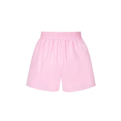 Three Quarters Logo Embroidery Shorts Pink