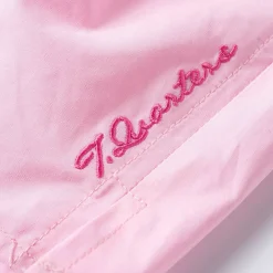 Three Quarters Logo Embroidery Shorts Pink
