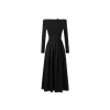 Three Quarters Logo Strap Off-Shoulder Stitched Dress