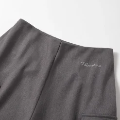 Three Quarters Loose Wide-Leg Cargo Pants Gray