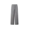 Three Quarters Oversized Straight-Leg Knit Pants Grey